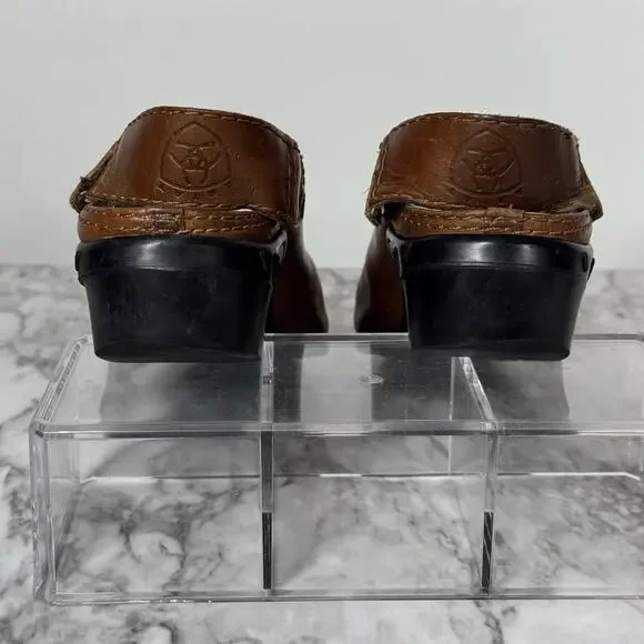 Ariat Sport Mule Womens Brown Sling Back Leather Western Slip On 7.5 M 94070 - Picture 5 of 8